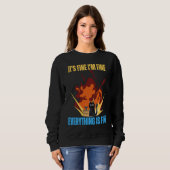 Cat It's Fine I'm Fine Everything Is Fine Funny Sweatshirt (Vorne ganz)
