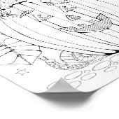 Cat Jack O'Lantern Scandinage Art Poster (Ecke)