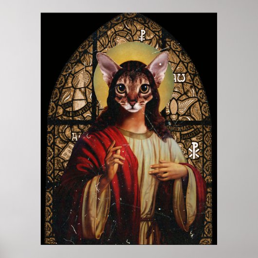 Cat Jesus Poster (Vorne)