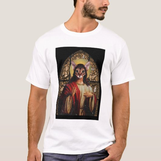 Cat Jesus T-Shirt (Vorderseite)