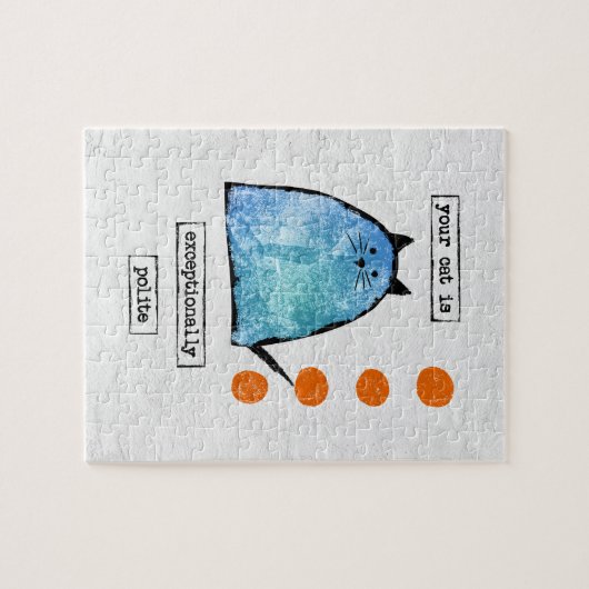 Cat Jigsaw Puzzle - Funny Cat Exceptionally Polite (Horizontal)