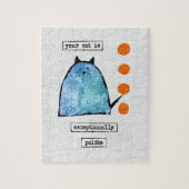 Cat Jigsaw Puzzle - Funny Cat Exceptionally Polite (Vertikal)