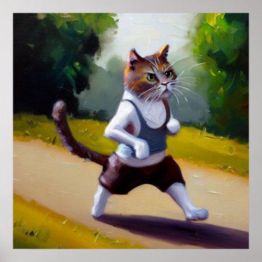 Cat Joggen Poster (Vorne)