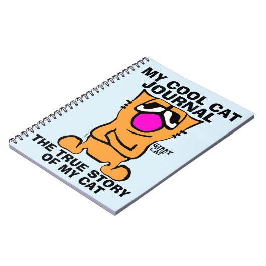 CAT JOURNAARY DIARY for kids, GIBBY CAT Notizblock (Linke Seite)