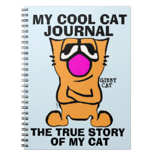 CAT JOURNAARY DIARY for kids, GIBBY CAT Notizblock