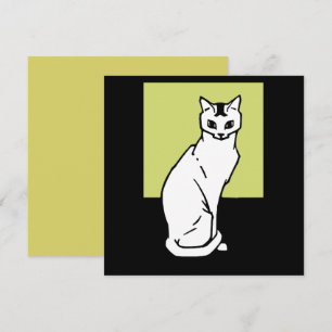 Cat Julie de Graag Art Nouveau Einladung