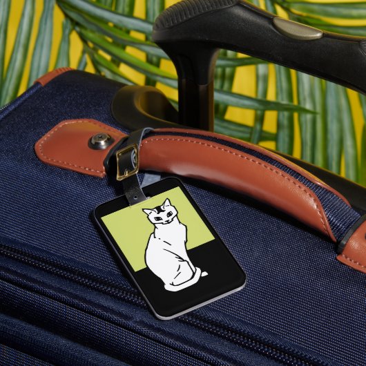 Cat Julie de Graag Art Nouveau Gepäckanhänger (Vorderseite Insitu 1)