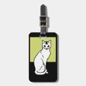 Cat Julie de Graag Art Nouveau Gepäckanhänger (Vorderseite vertikal)