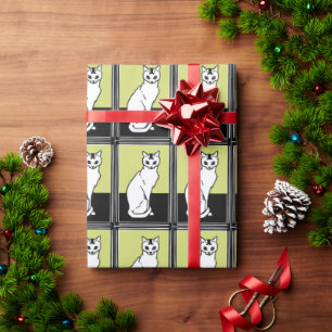 Cat Julie de Graag Art Nouveau Geschenkpapier