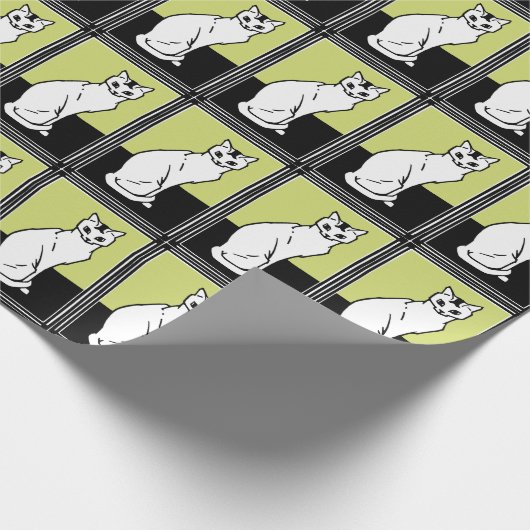 Cat Julie de Graag Art Nouveau Geschenkpapier (Ecke)