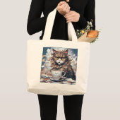 Cat Jumbo-Tasche mit einer Niedlichen "Not Today"- Jumbo Stoffbeutel (Vorderseite (Produkt))