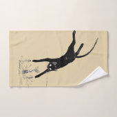 Cat Jumping in den Teich, Alexandre Steinlen Handtuch (Handtuch)
