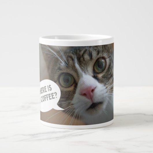 Cat-Kaffee-Tasse Jumbo-Tasse (Vorderseite)