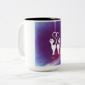 Cat-Kaffee-Tasse Zweifarbige Tasse (Vorderseite Links)