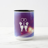 Cat-Kaffee-Tasse Zweifarbige Tasse (Mittel)