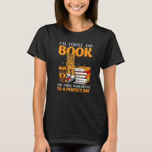 Cat-Kaffee und buchen Sie die drei Zutaten pro Tag T-Shirt