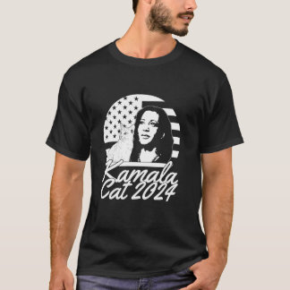 Cat Kamala Harris 2024 Abstimmung für Präsident Ch T-Shirt