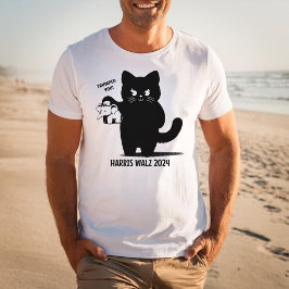 Cat Kamala Harris T - Shirt Funny Black Men Shirt