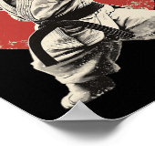Cat Karate Judo Japan Funny Graphic Poster (Ecke)