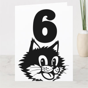 CAT-KARTE IM ALTER VON 6 GEBURTSTAG DANKESKARTE