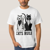CAT KATZE REGELN T - SHIRT (Vorderseite)