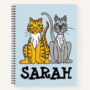 CAT KATZKATZEN PERSONALISIERTER NAME PINK NOTEBOOK NOTIZBLOCK