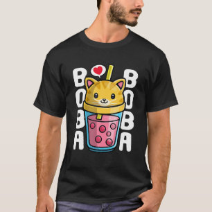 Cat Kawaii Boba Bubble Tee Meow Anime T-Shirt Japa