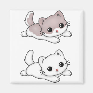 Cat Kawaii Feline Little Cat Tender Chibi Magnet