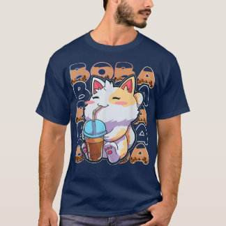 Cat Kawaii Niedlich Anime Cat Otaku Boba Blase Mil T-Shirt