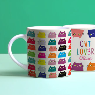 Cat Kawaii Pattern Kaffeetasse
