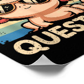 Cat Kids Funny I Axolotl Fragen Poster (Ecke)