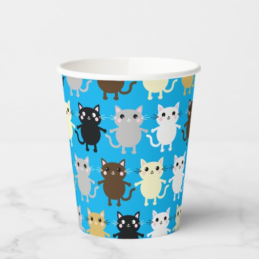 Cat Kid's Geburtstagsparty Pappbecher (Links)
