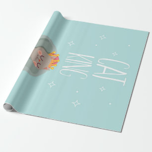 Cat King - Geschenke für Katzen-Liebhaber Geschenkpapier