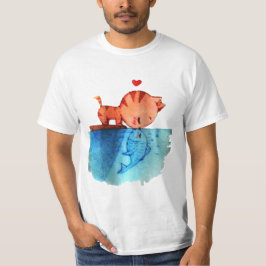 Cat Kissing Fish T-Shirt