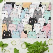 Cat kitchen tea towel, Dish towel  Geschirrtuch (Gefaltet)