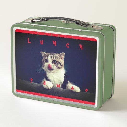 Cat Kitten Animal Fun Metal Lunch Box (Rückseite)