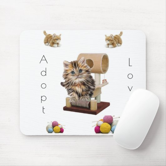 Cat Kitten Condo Cat Adoption Maus Pad! Mousepad (Mit Mouse)