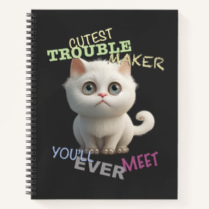 Cat Kitten Cuttest Trouble Niedlicher Spaß Notizblock