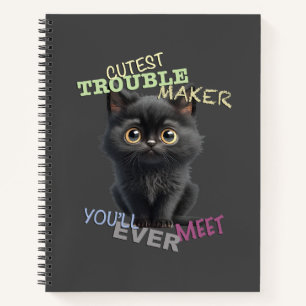 Cat Kitten Cuttest Trouble Niedlicher Spaß Notizblock