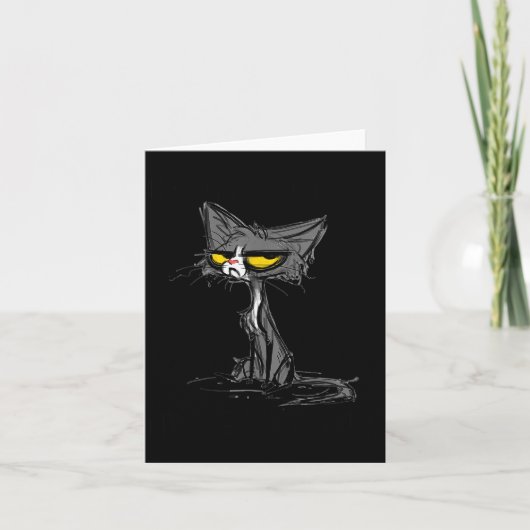 Cat Kitten Did I Roll My Eyes Out Loud Funny Sarca Karte (Vorderseite)