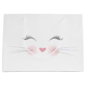 Cat Kitten Face Große Geschenktüte (Vorderseite)
