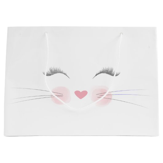 Cat Kitten Face Große Geschenktüte (Vorderseite)