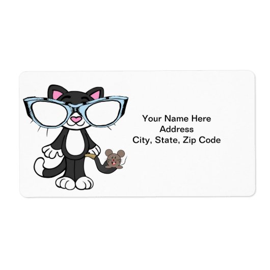 Cat Kitten Felines Sonnenbrillen Mouse Labels (Vorne)
