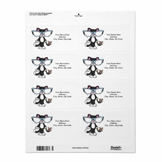 Cat Kitten Felines Sonnenbrillen Mouse Labels (Vorne)
