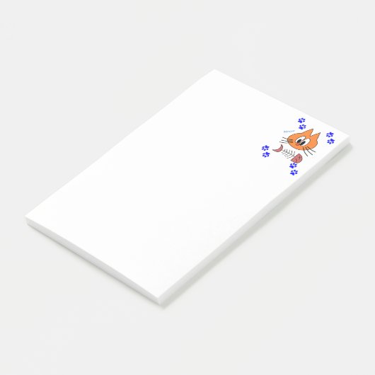 Cat Kitten Fish Notes Post-it Klebezettel (angewinkelt)