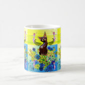 Cat Kitten Floral Tasse (Mittel)