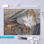 Cat & Kitten ・ Henriette Ronner-Knip (1821-1909) Seidenpapier (Handwerk)