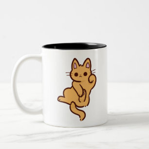 Cat Kitten Kawaii Chibi Kitty Young Cat Animal Zweifarbige Tasse