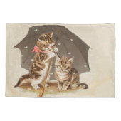 Cat Kitten kitty antiken Vintag hübsch niedlich Kissenbezug (Rückseite)