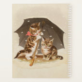 Cat Kitten kitty antiken Vintag hübsch niedlich Planer (Rückseite)